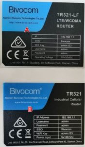 TR321 old and new label