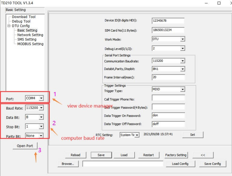 TD210 Config Tool