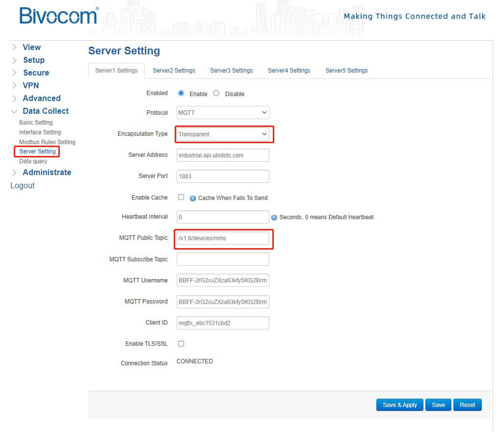 Bivocom TR321 Web UI 4