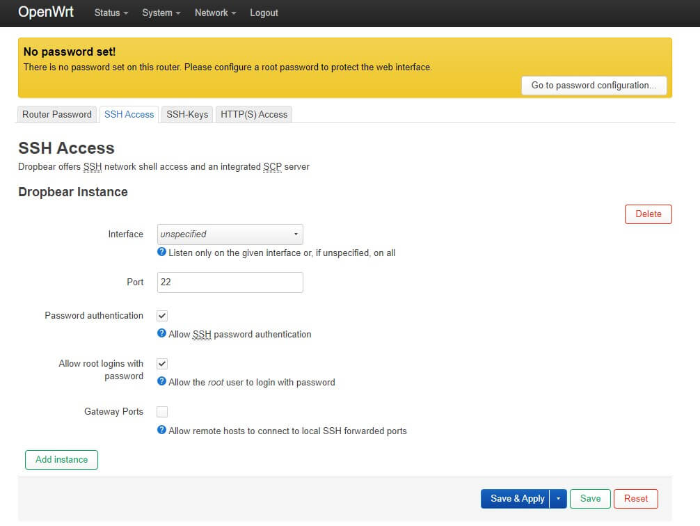 7 IoT Gateway login openwrt 4