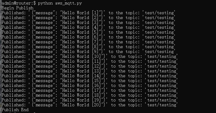 IoT Router to AWS IoT Core 18