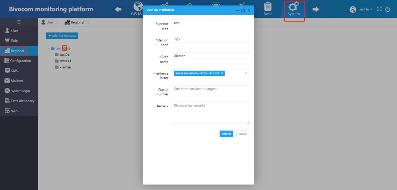 IoT platform settings1