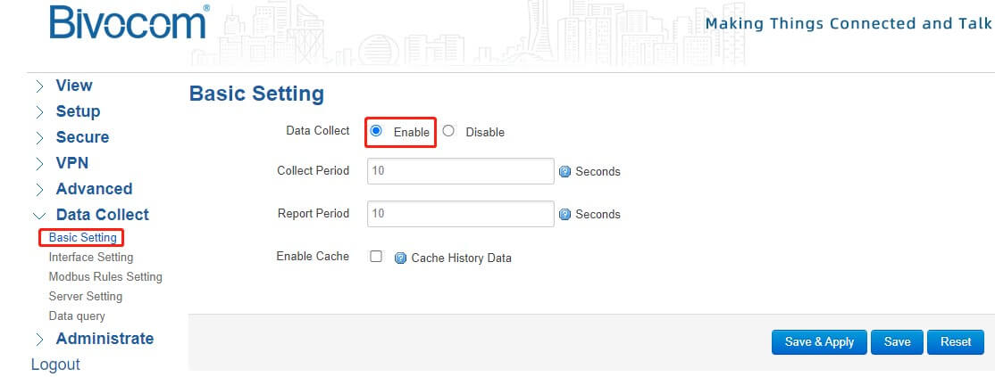 IoT router settings with IoT platform 1