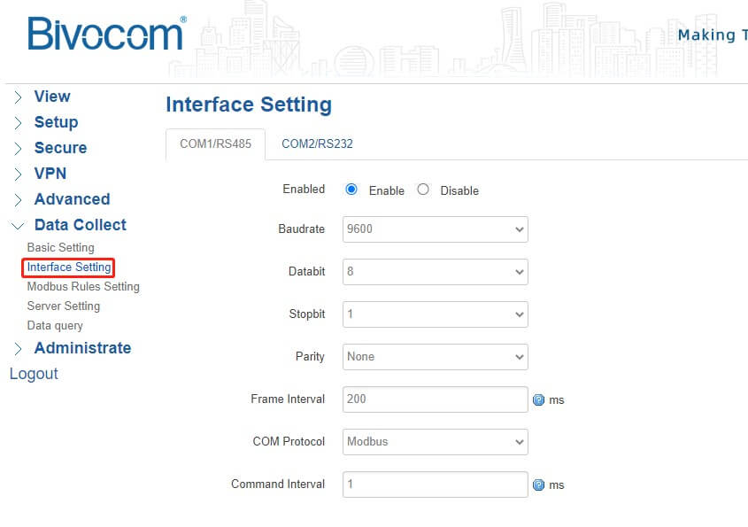 IoT router settings with IoT platform 2