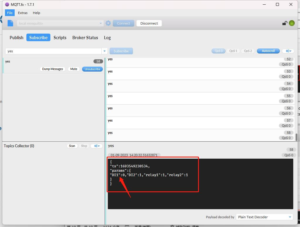 DI setting MQTT 3