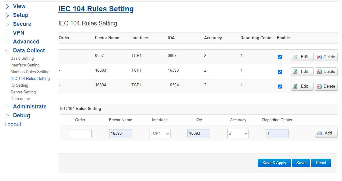 Bivocom gateway WEB UI 14