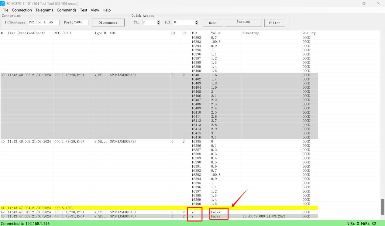 IEC 104 Test tool 10