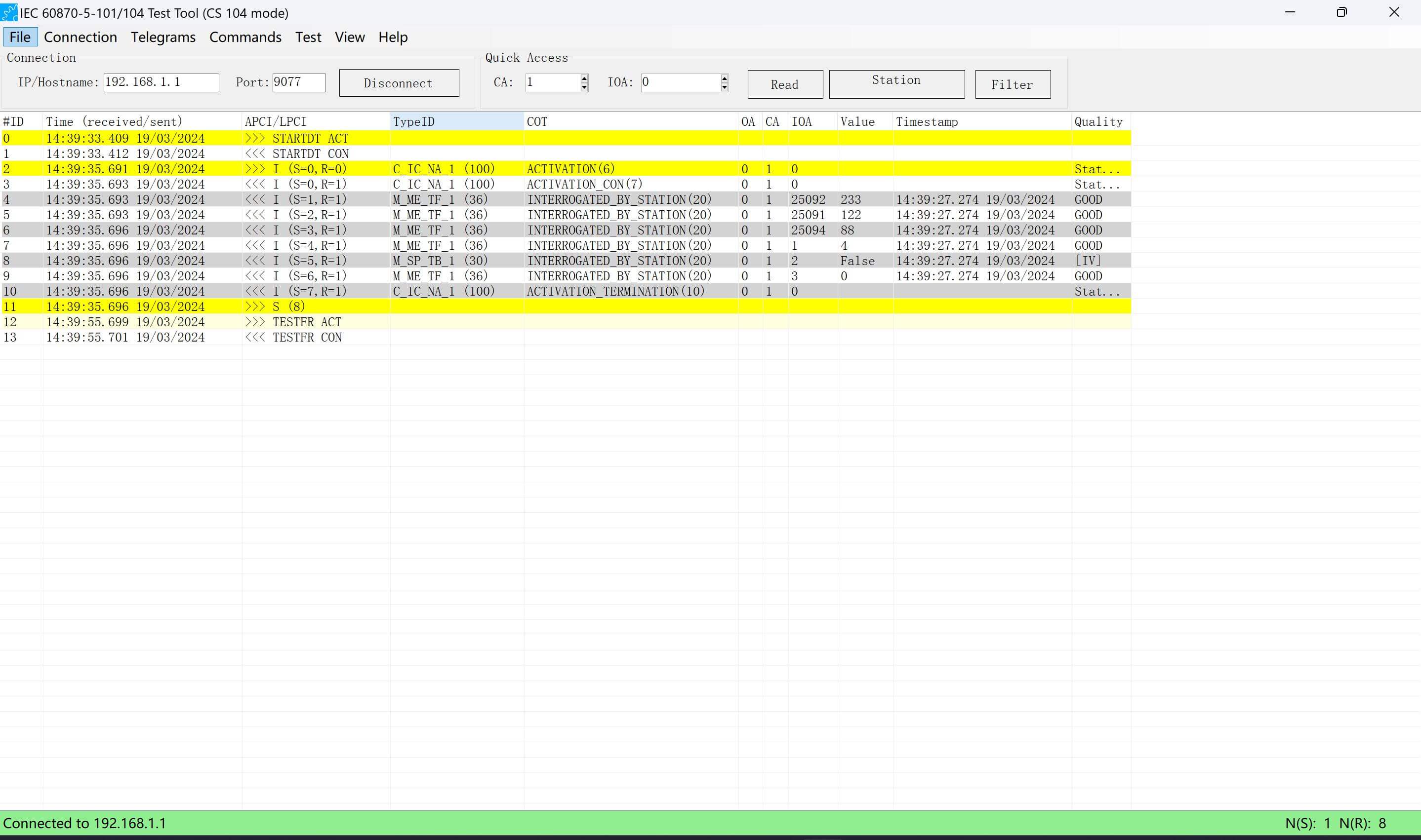 IEC 104 Test tool 3