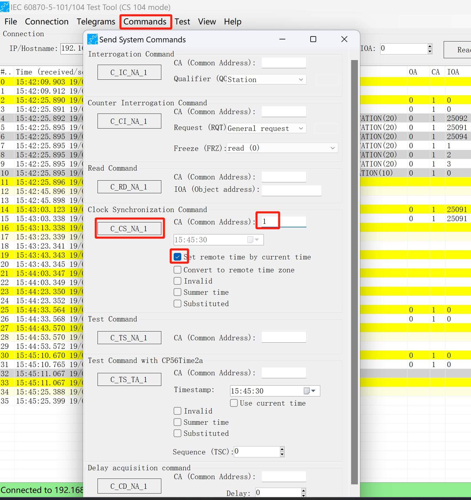 IEC 104 Test tool 6