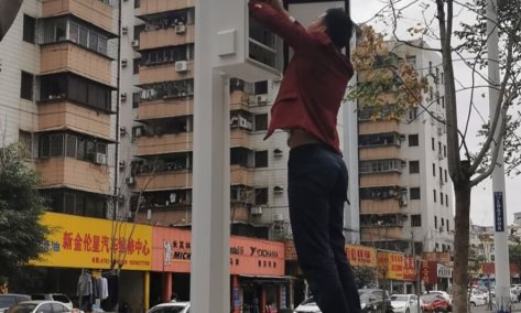 Smart parking pole installation