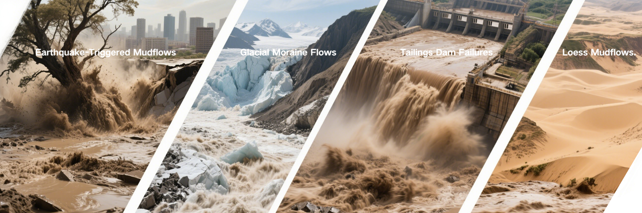 Various types of debris flow Bivocom&Cold Lahar-monitoring,early warning