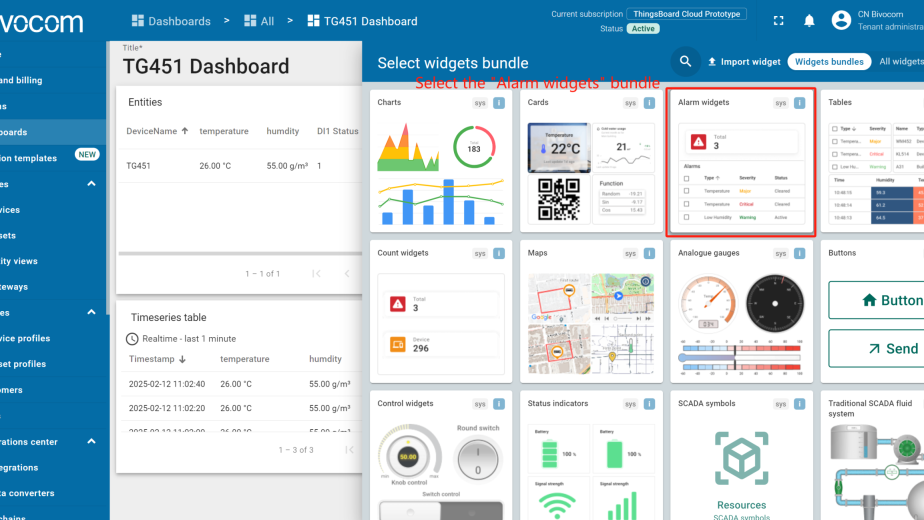 Step4.6 Create Dashboard-Bivocom & ThingsBoard Platform