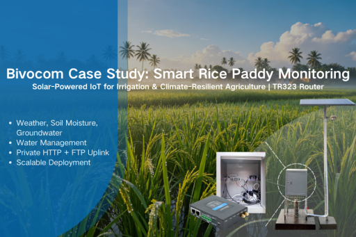 Bivocom IoT Case Study TR323 Router Smart Rice Paddy Monitoring (Irrigation & Climate-Resilient Agriculture) (Soil Moisture, Weather, Groundwater) HTTP,FTP