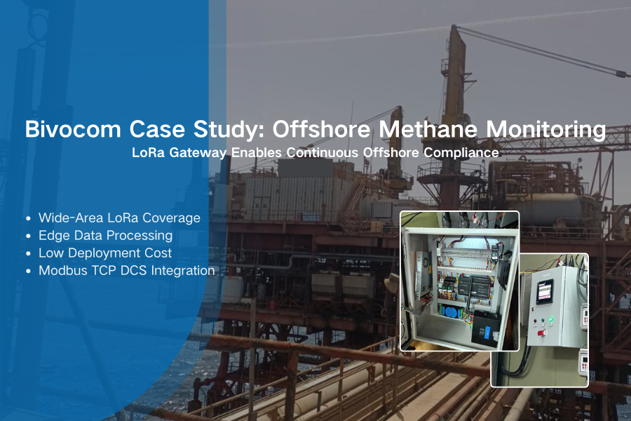 Bivocom Offshore Oil and Gas Methane Monitoring TG452 IoT LoRa Gateway