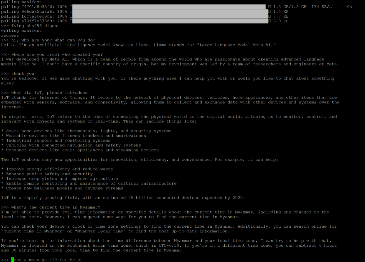 4.6How to Install Ollama & Llama 3.2 (Large Language Models) in Bivocom IoT TG465 Edge Gateway